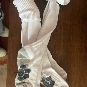 White and Gray Men's Soccer Socks